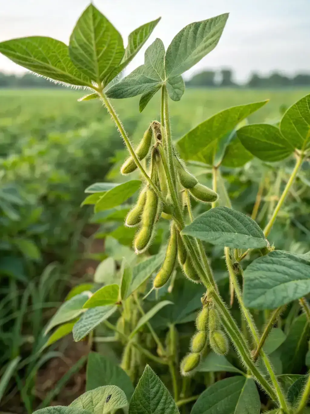 A close-up shot of various soybean varieties, showcasing differences in seed size, color, and pod structure, highlighting the importance of selecting the right variety for specific growing conditions in Eswatini and the SADC region.